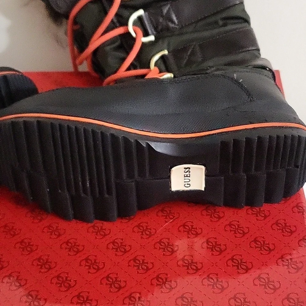 Guess Tall Winter Tie Up Boots - Picture 11 of 12